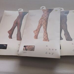 A New Day 3 Pack Fashionable Trendy Fashion Tights Size M/L Brand New 1 Pair NWT
